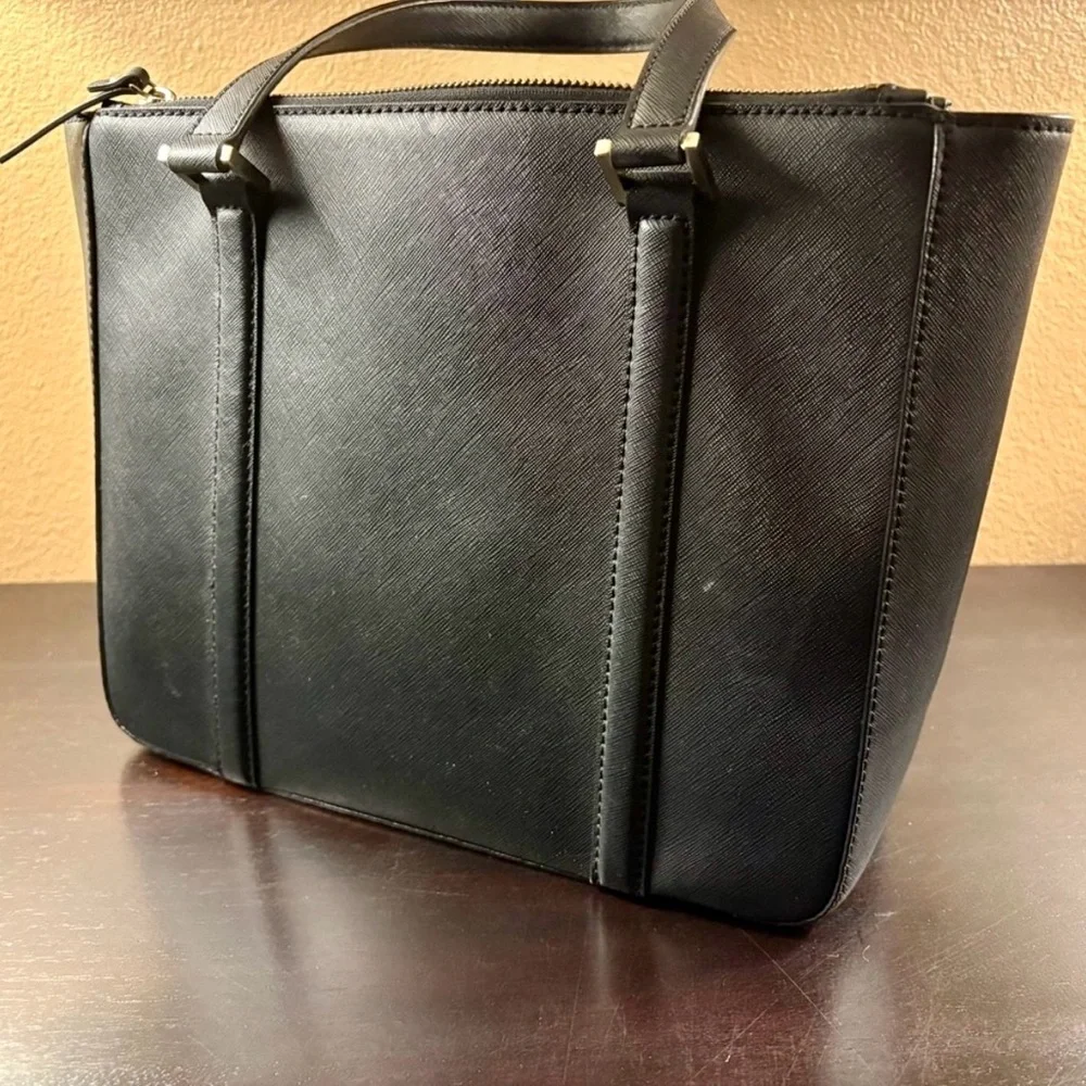 EUC Kate Spade New York Newbury Lane Cadene Black Leather Satchel - Picture 2 of 10